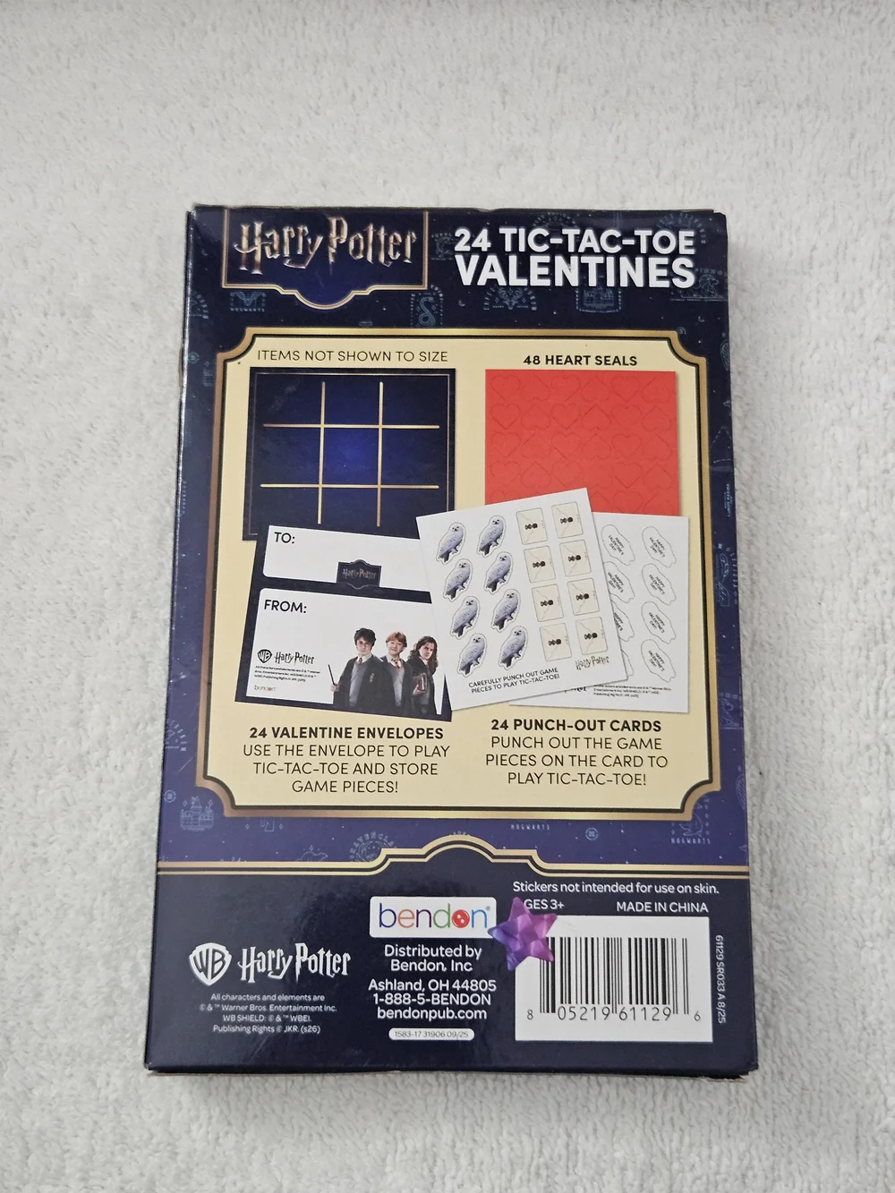 Harry Potter Tic Tac Toe Valentine Cards 24ct Classroom Exchange Game